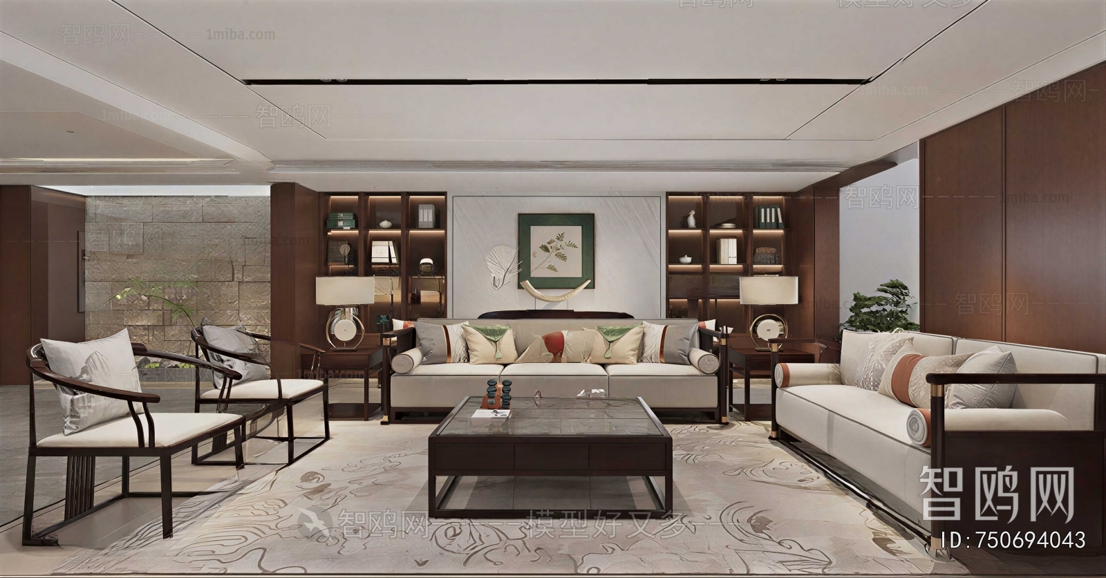 New Chinese Style A Living Room