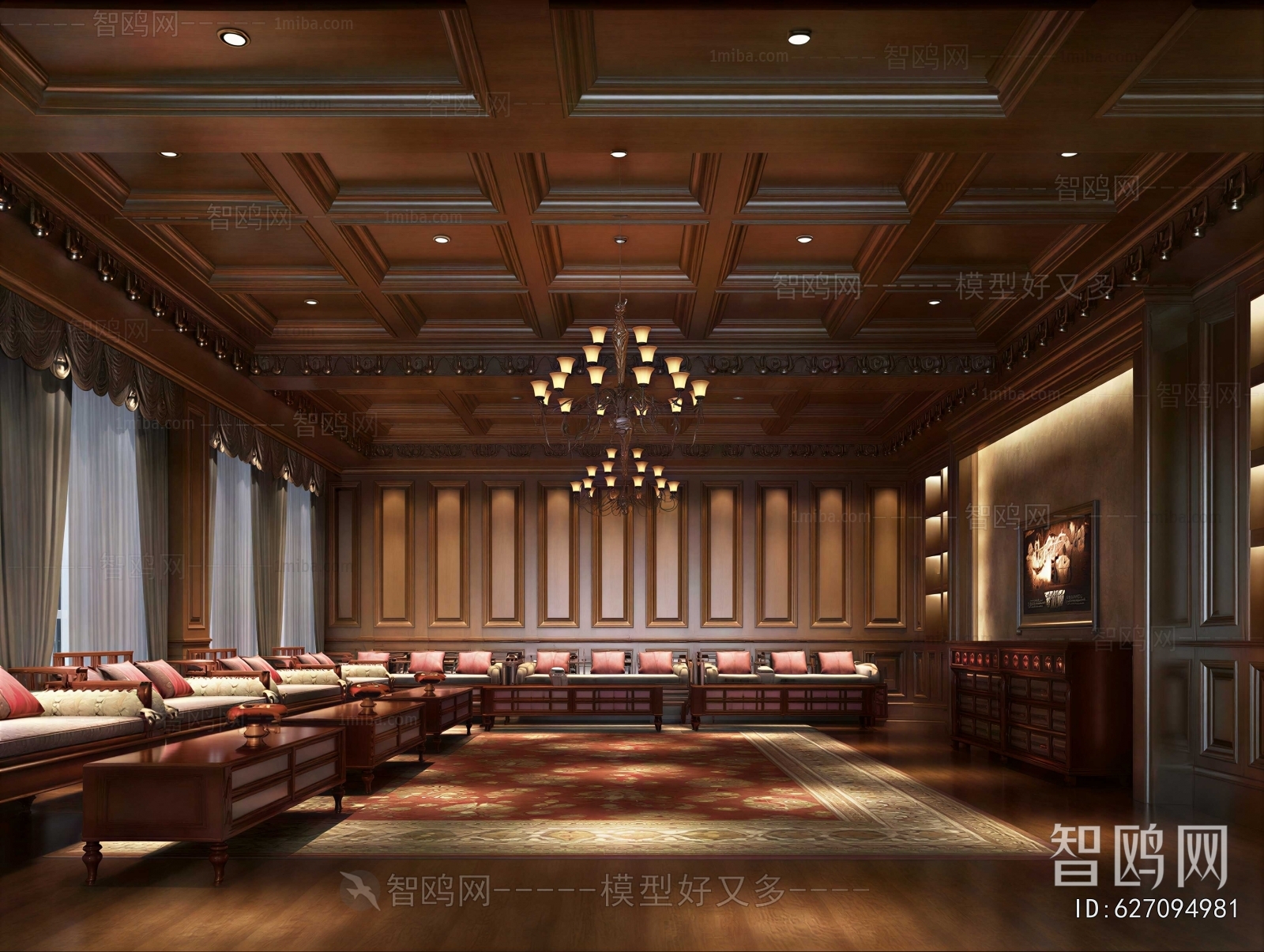 New Chinese Style A Living Room
