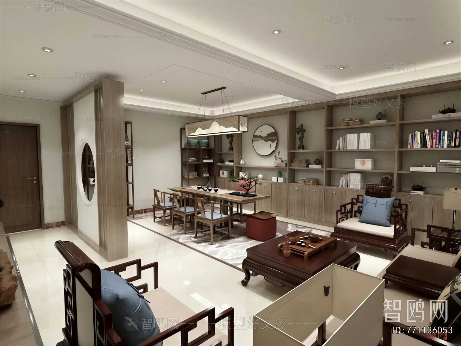 New Chinese Style A Living Room