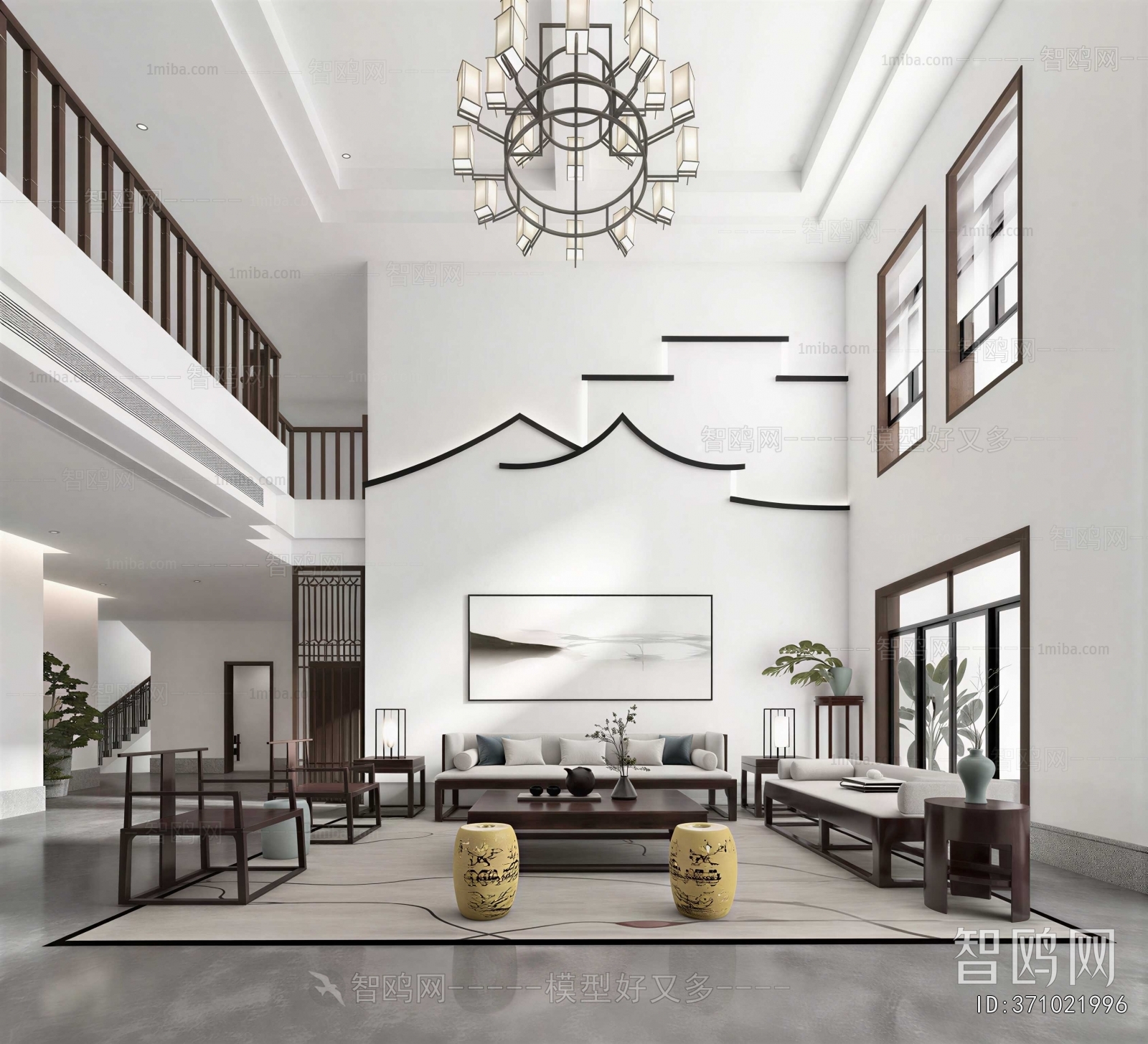 New Chinese Style A Living Room