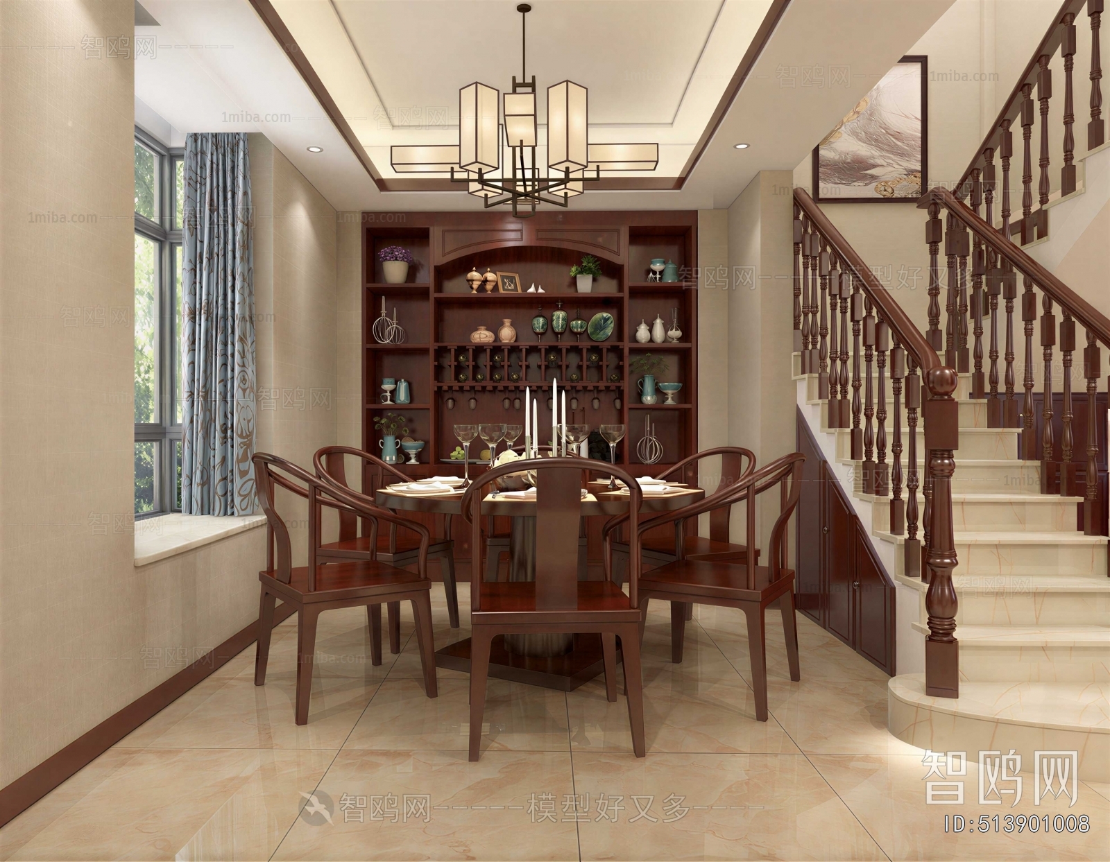 New Chinese Style Dining Room