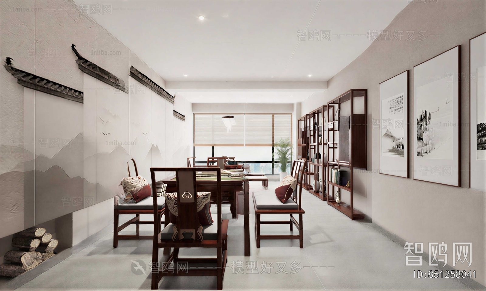 New Chinese Style Study Space