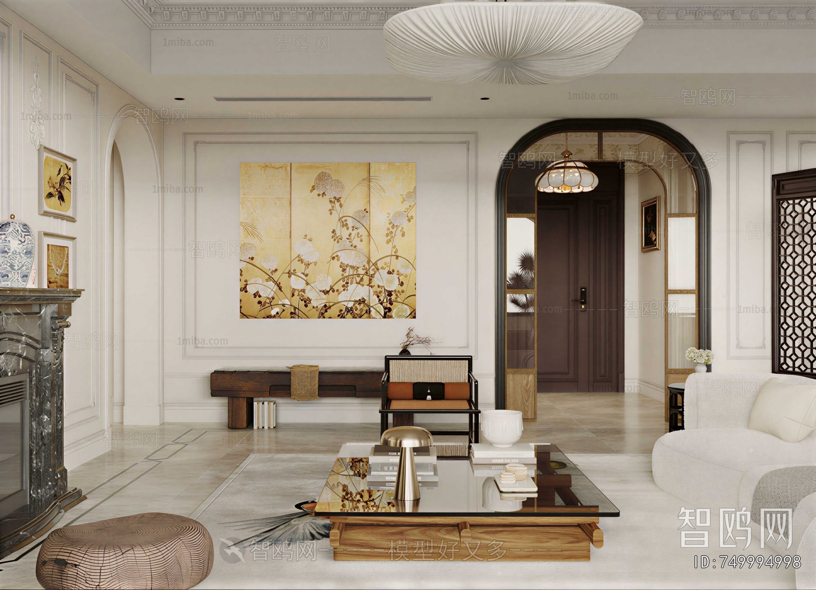 New Chinese Style A Living Room
