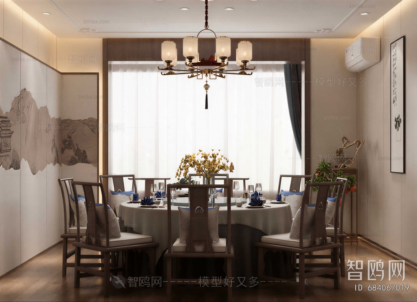 New Chinese Style Dining Room