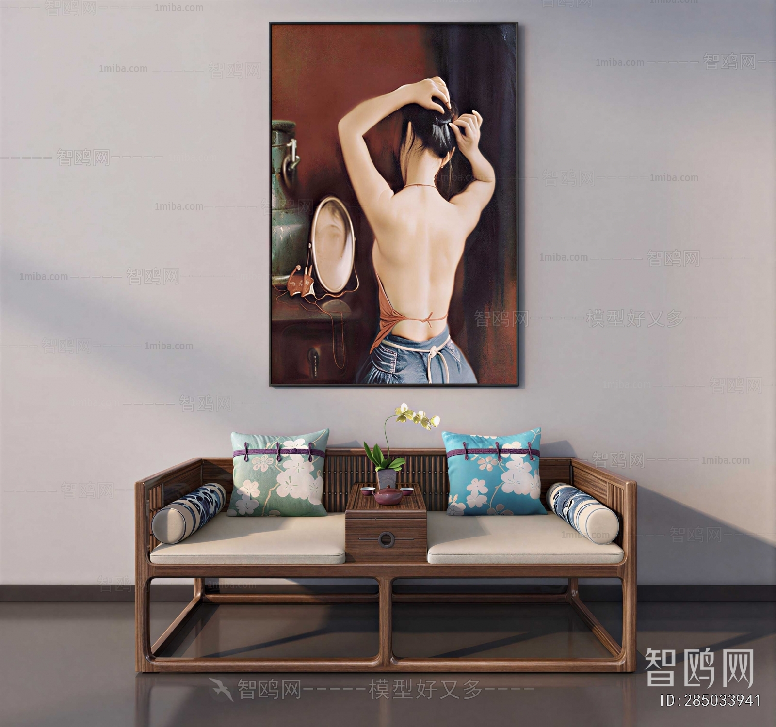 New Chinese Style A Sofa For Two