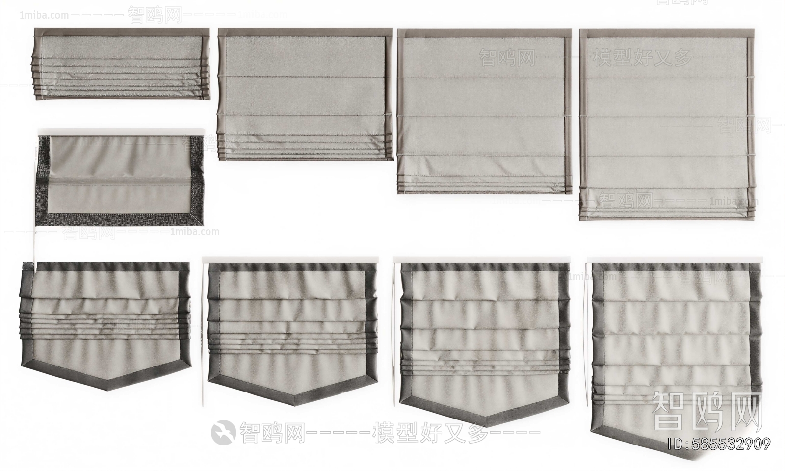 New Chinese Style Roman Curtain