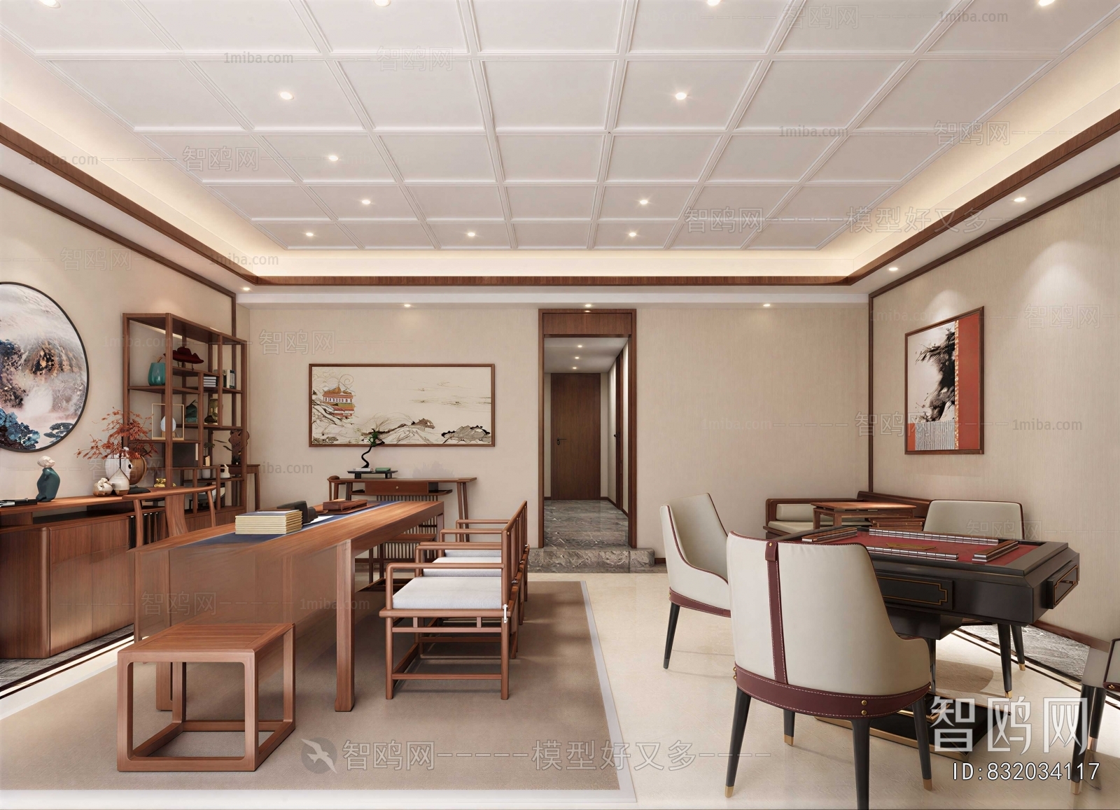 New Chinese Style Chess And Card Room