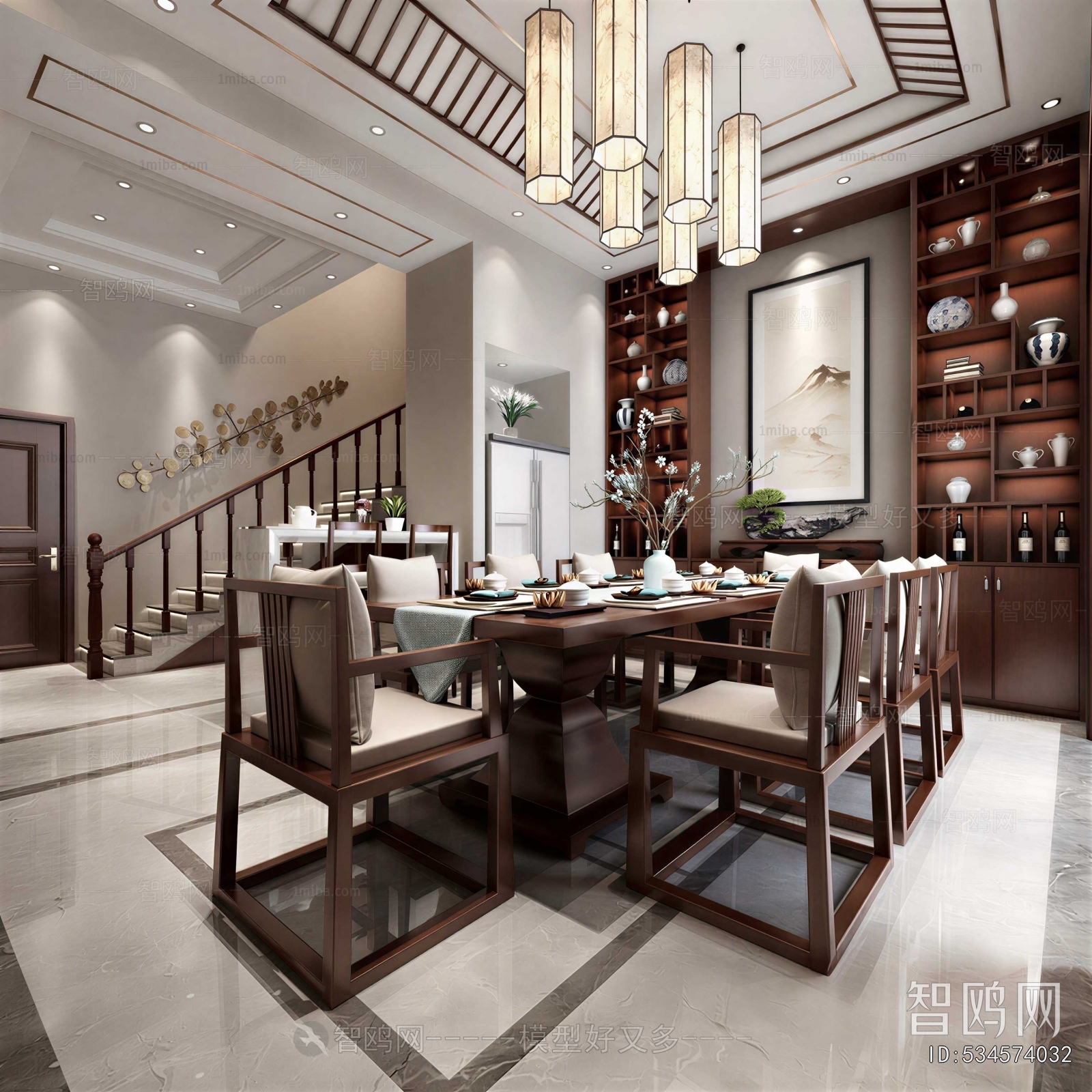 New Chinese Style Dining Room