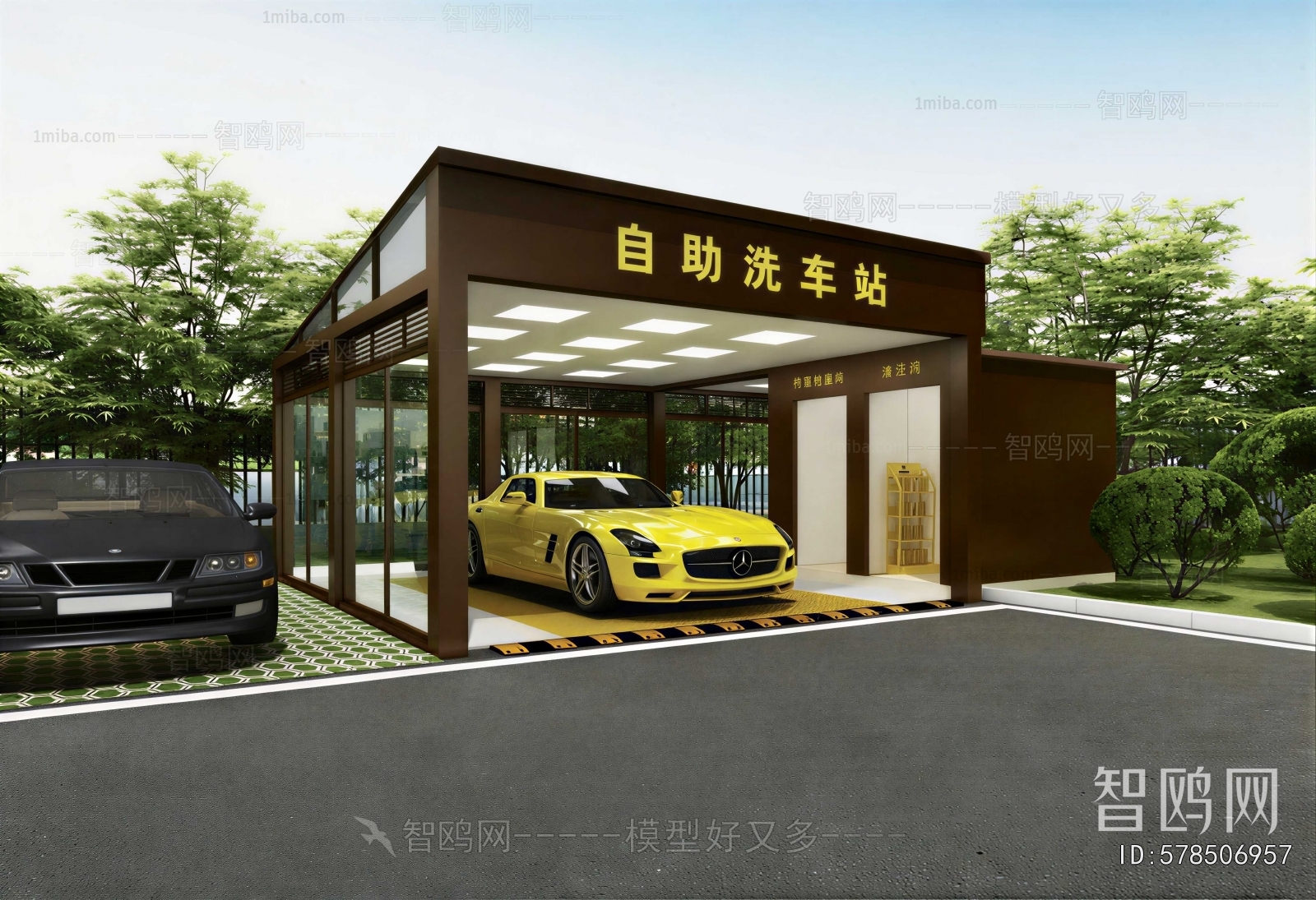 Modern Outdoor Parking Lot