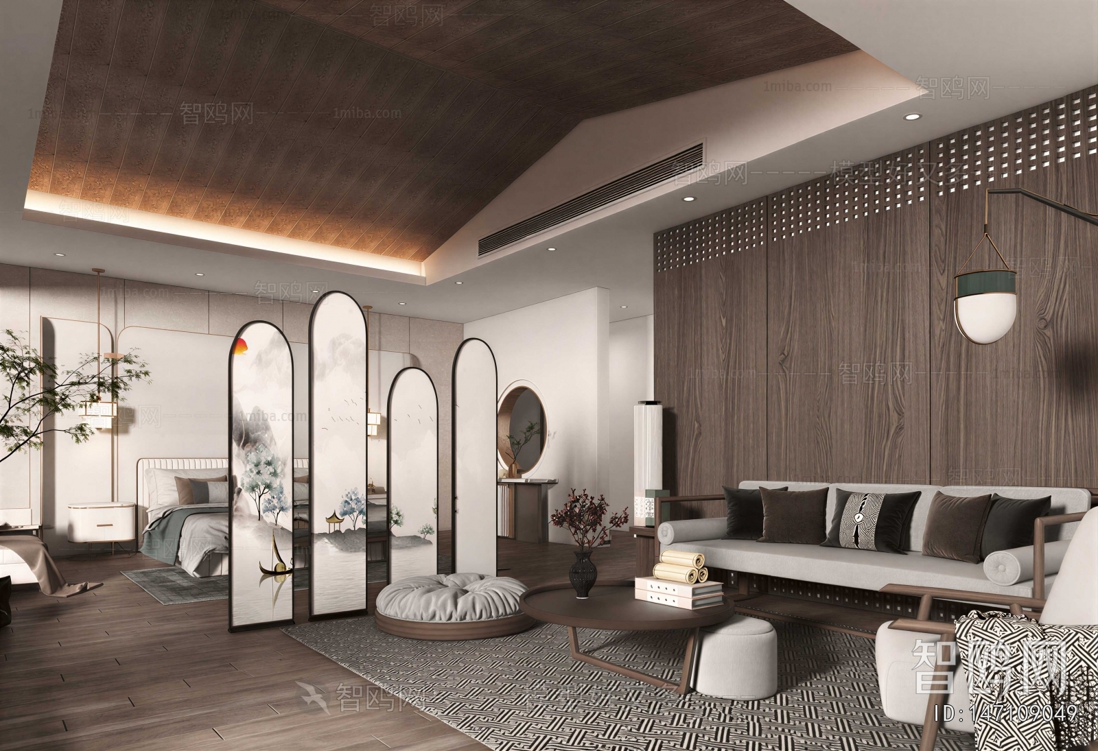 New Chinese Style Bedroom