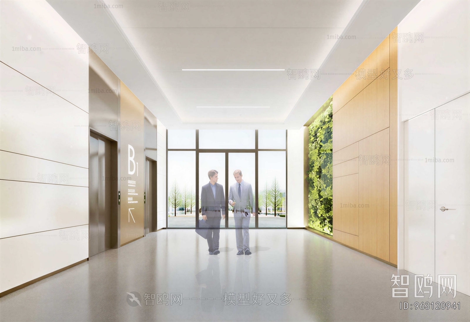 Modern Office Elevator Hall