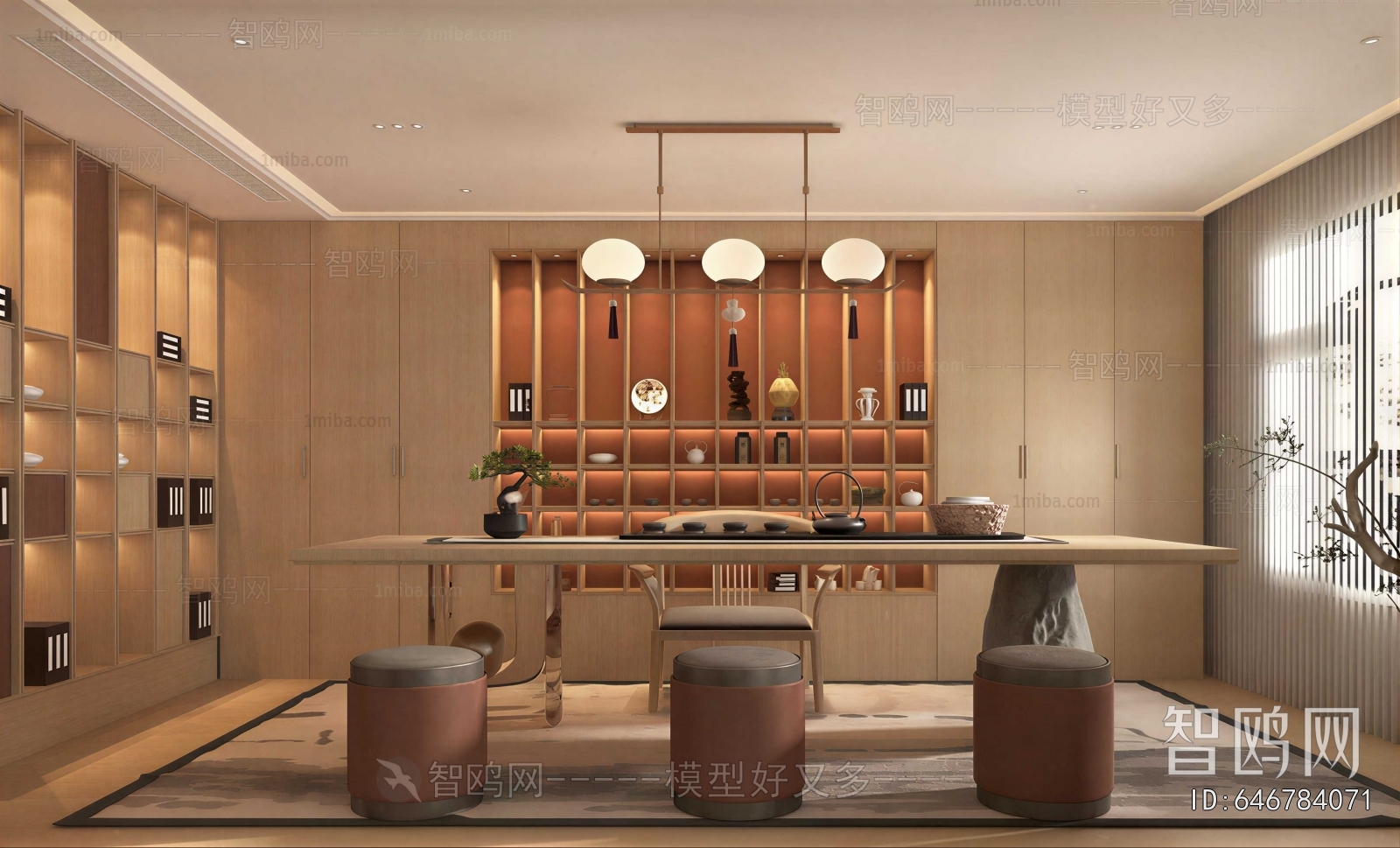 New Chinese Style Study Space