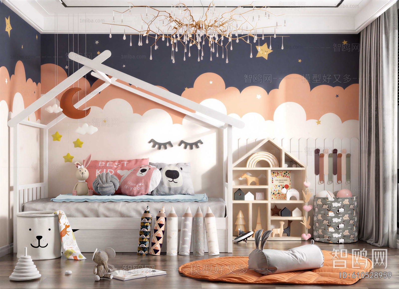 Modern Children's Room Activity Room