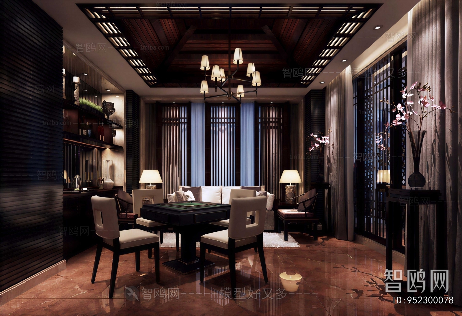 New Chinese Style Chess And Card Room