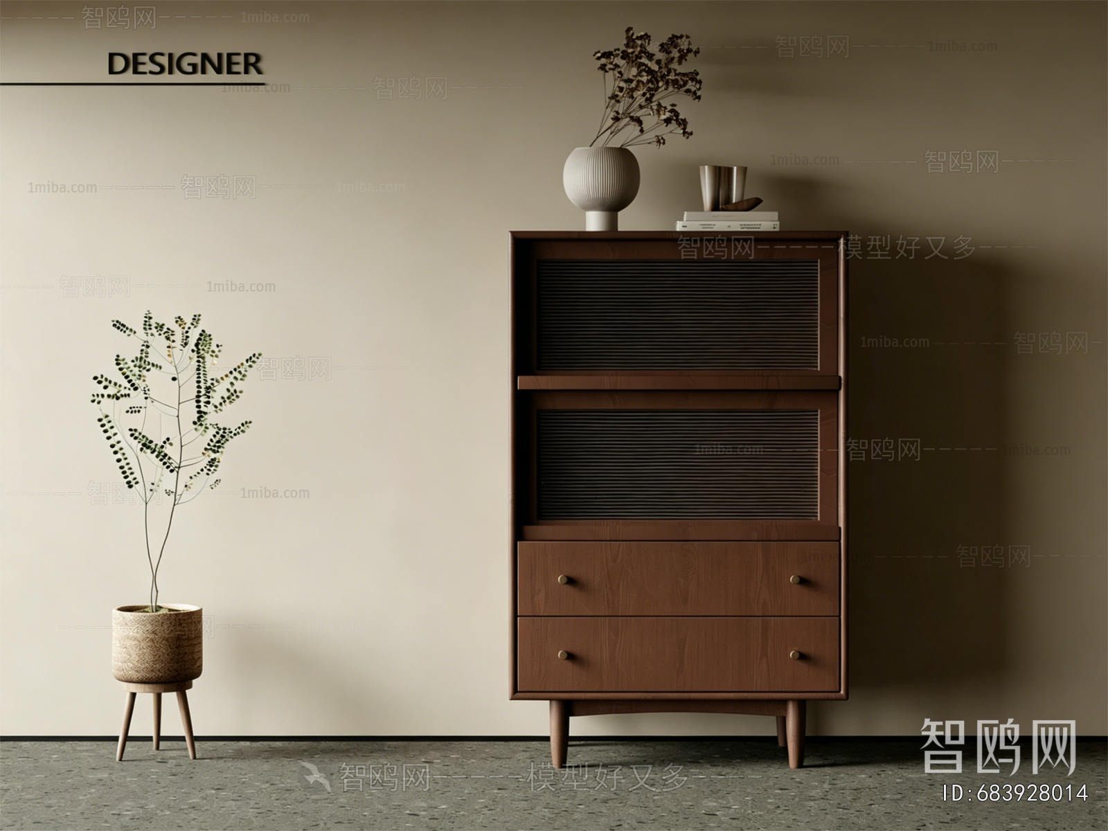 Wabi-sabi Style Entrance Cabinet