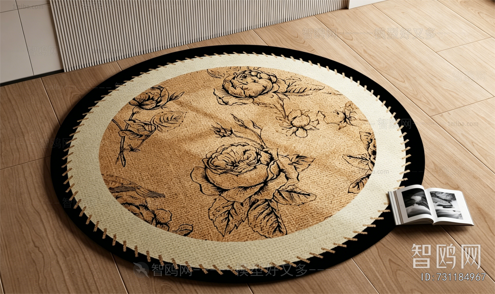 French Style Circular Carpet