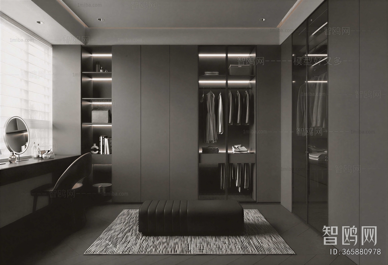 Modern Clothes Storage Area