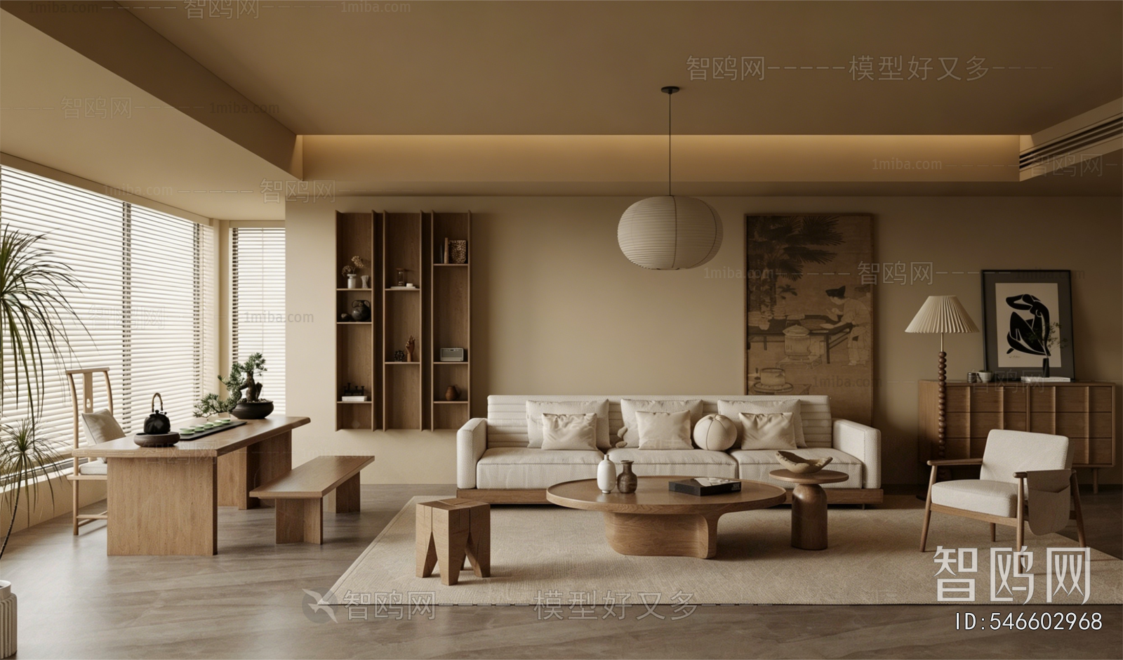 New Chinese Style A Living Room
