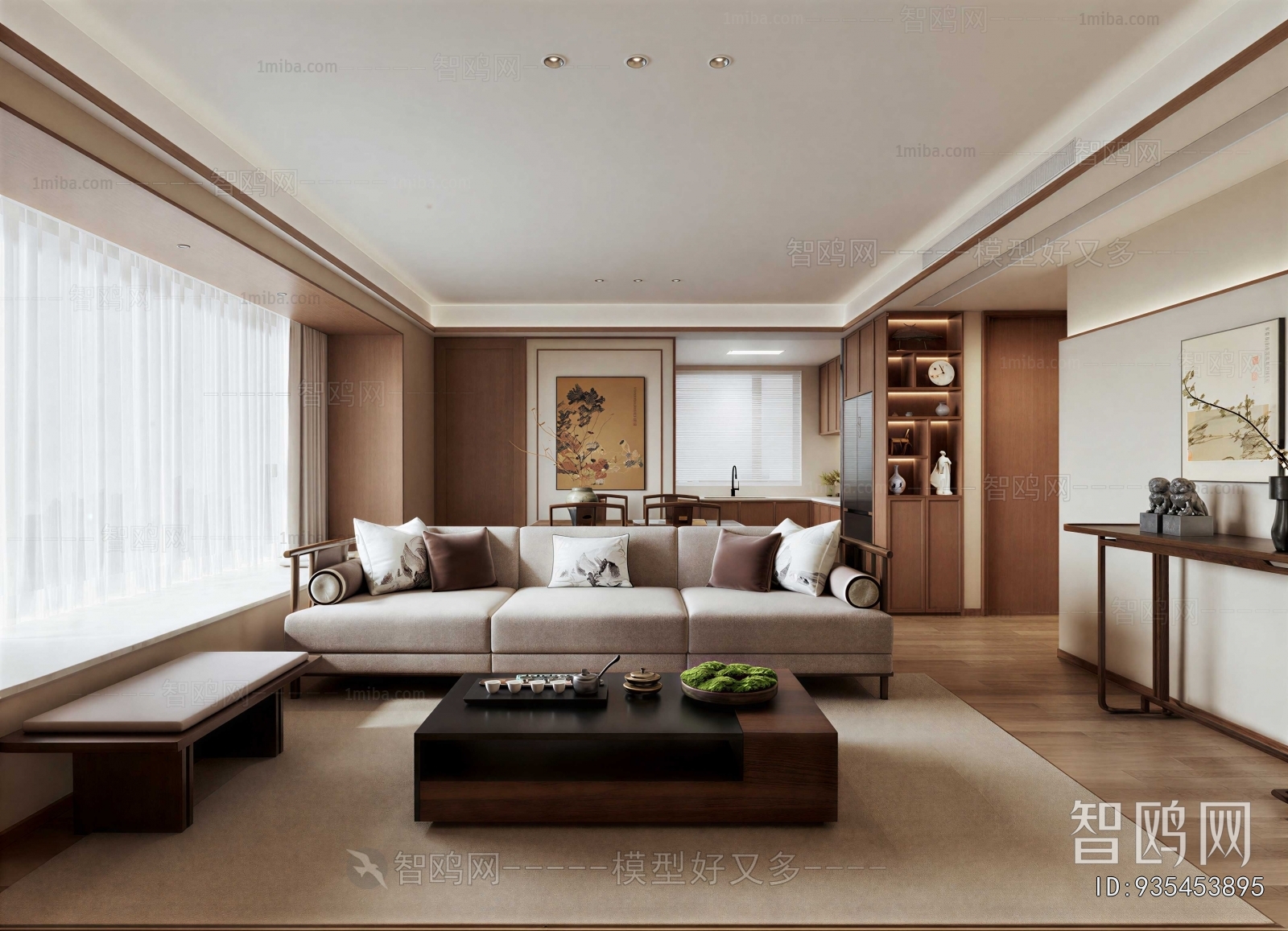 New Chinese Style A Living Room