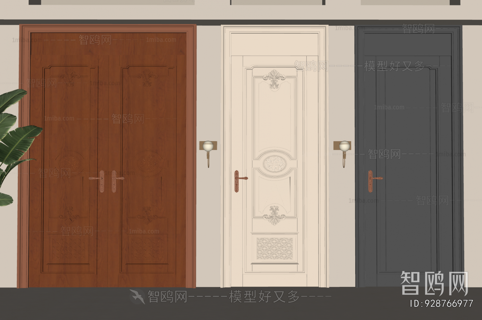 Simple European Style Door