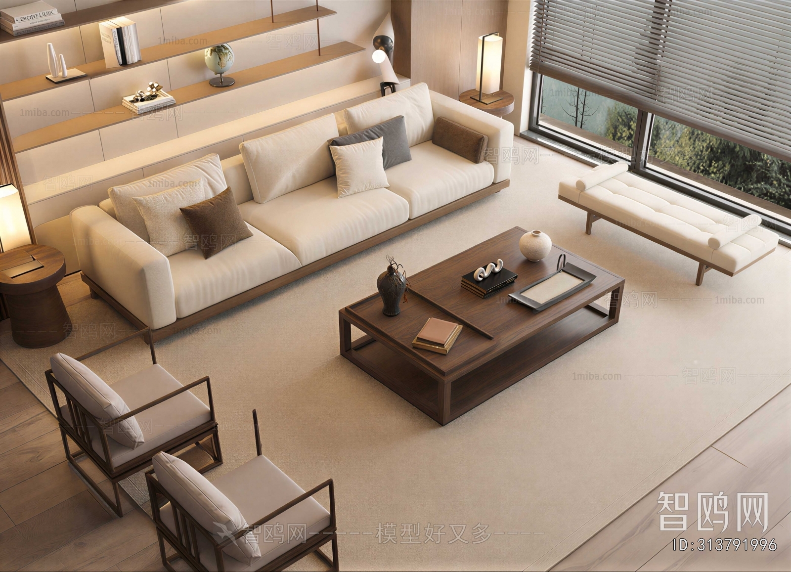 New Chinese Style Sofa Combination