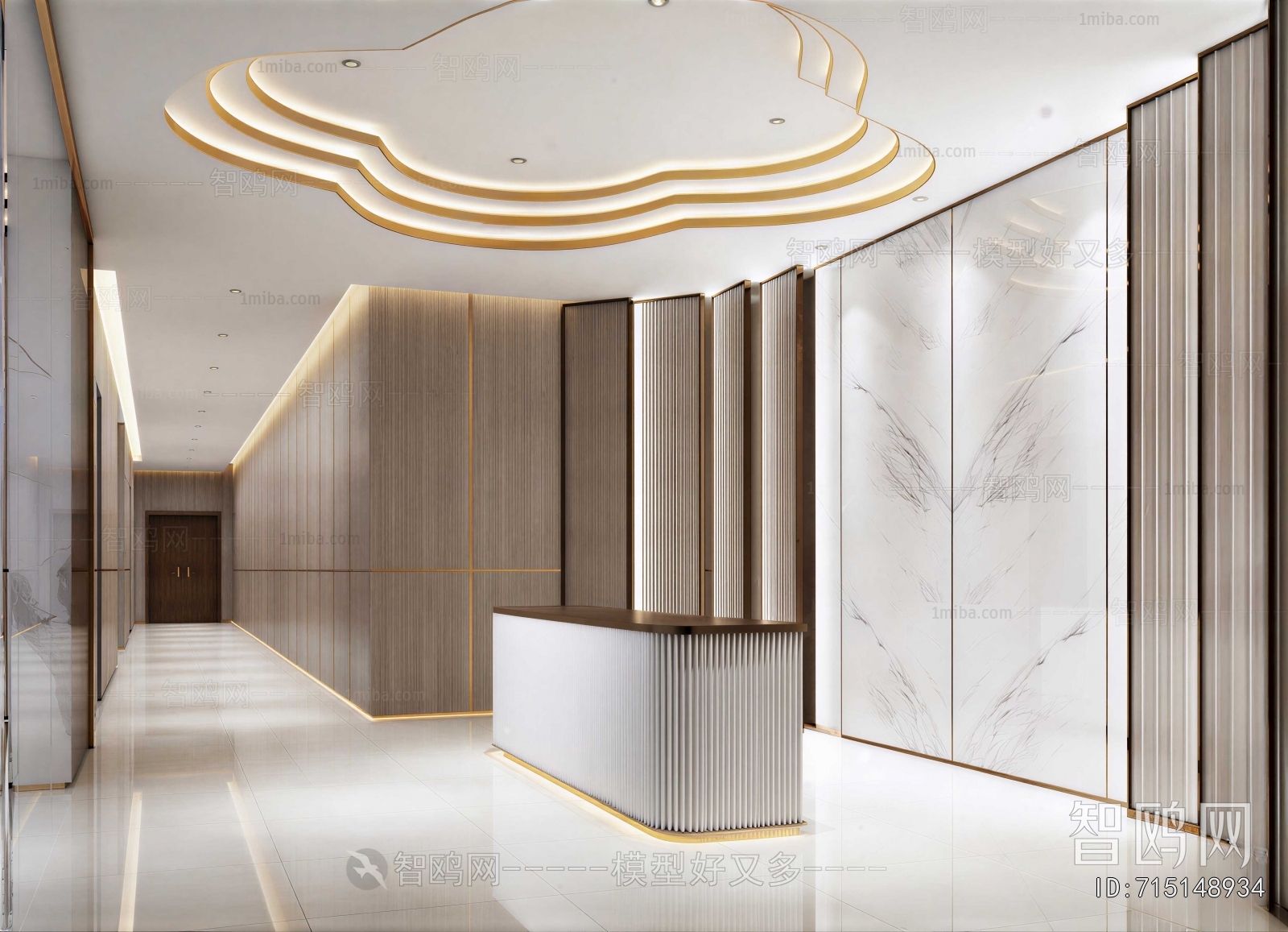 Modern Office Reception Desk