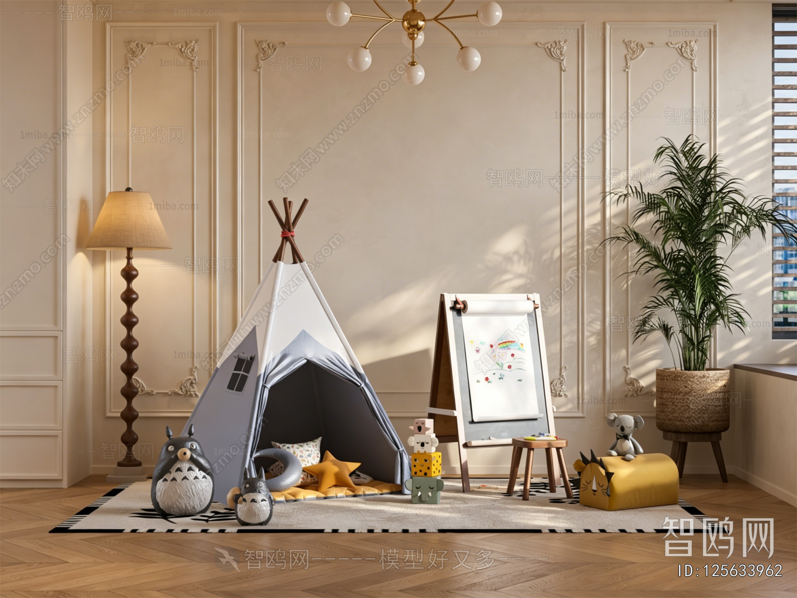 Modern Children's Room Activity Room