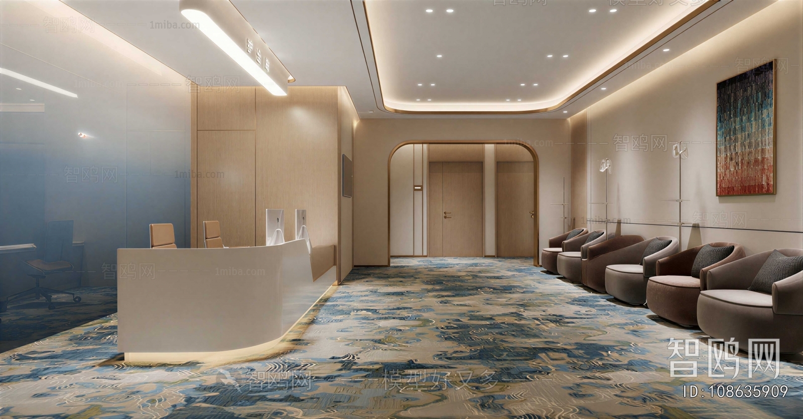 Modern Office Reception Desk