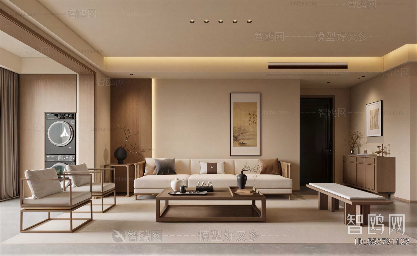 New Chinese Style A Living Room
