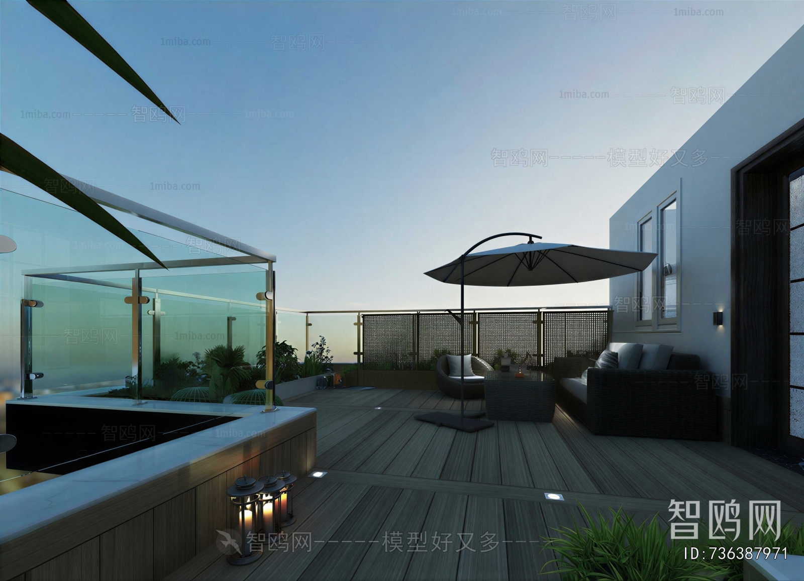 Modern Courtyard/landscape