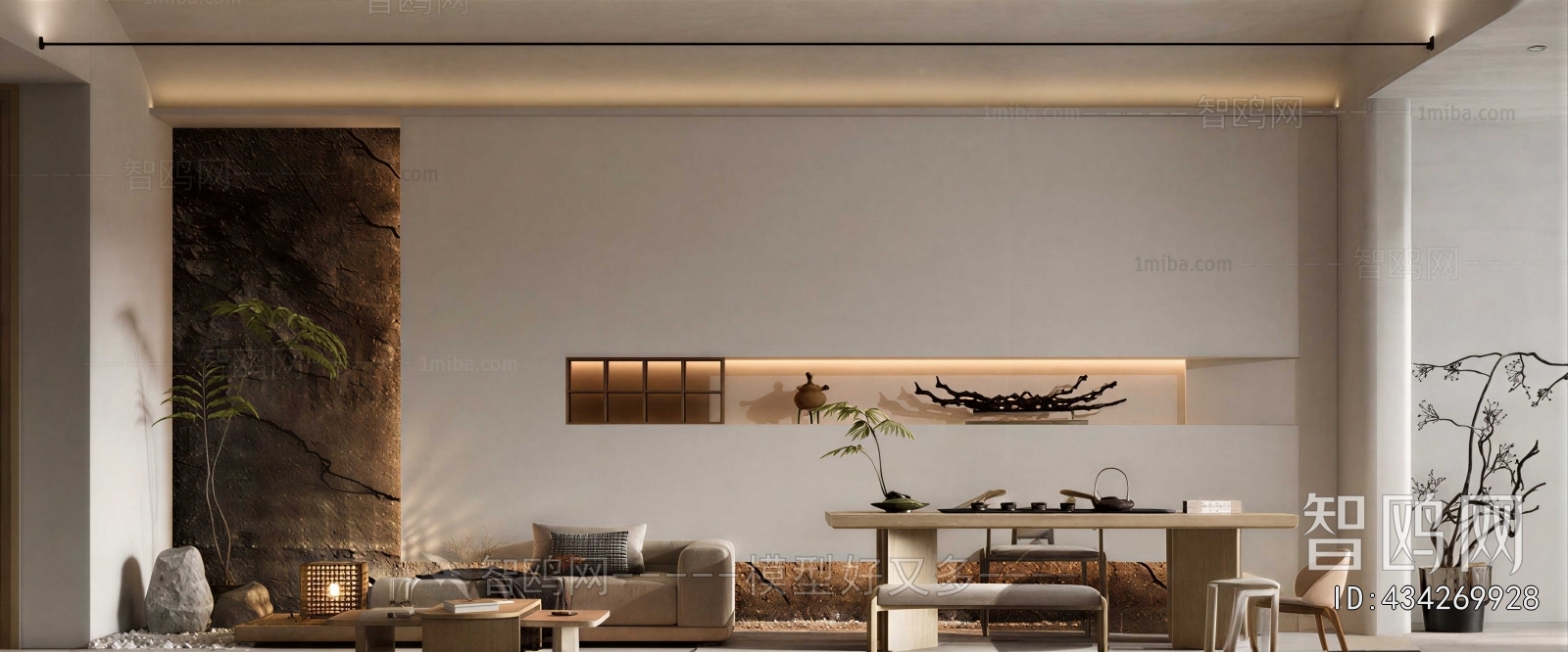 New Chinese Style A Living Room