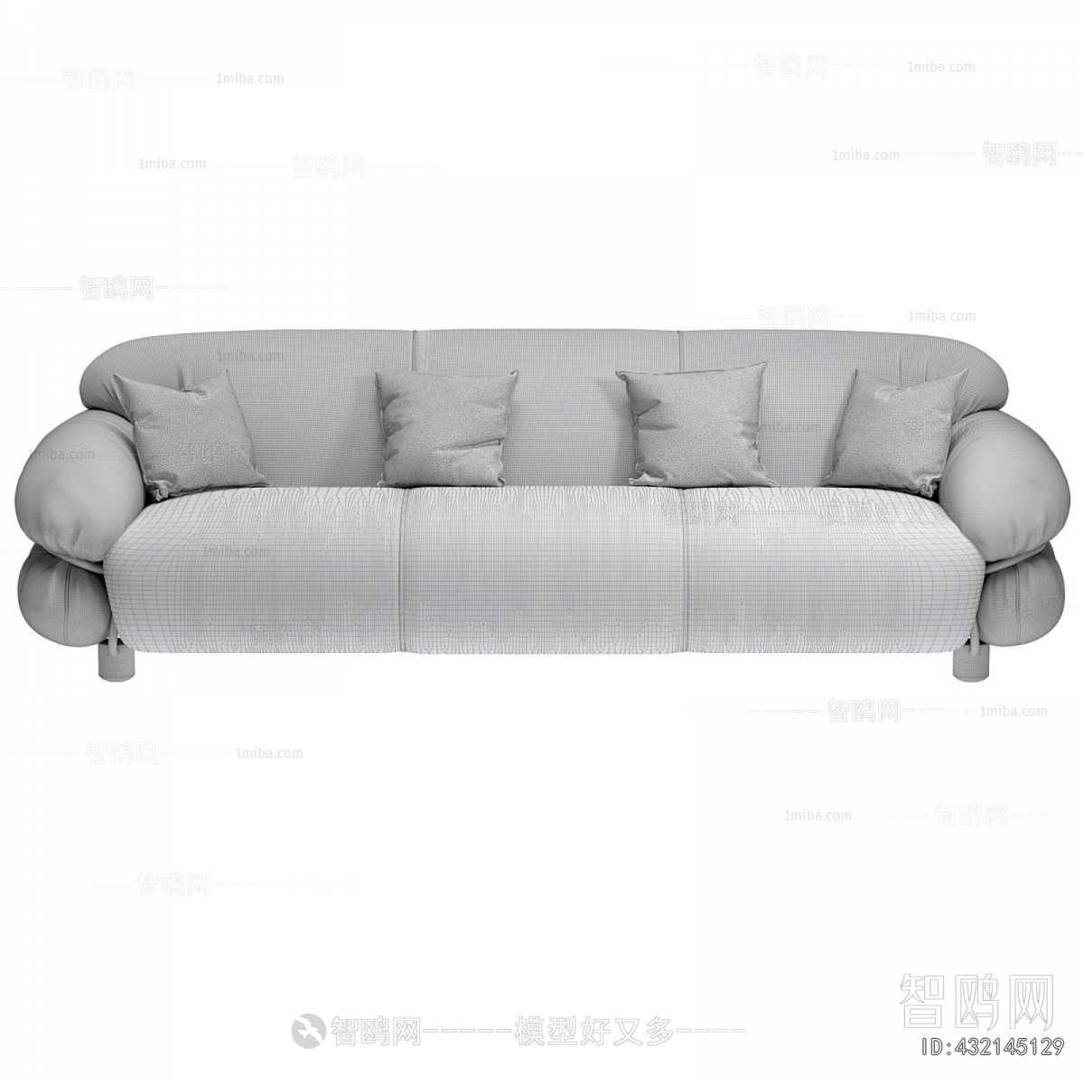 Nordic Style Three-seat Sofa