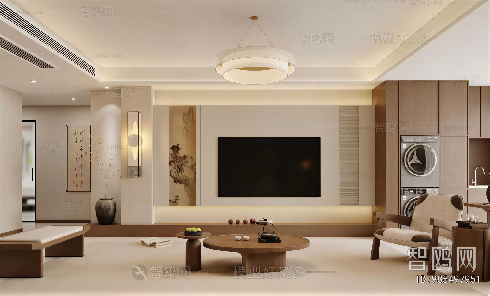 New Chinese Style A Living Room