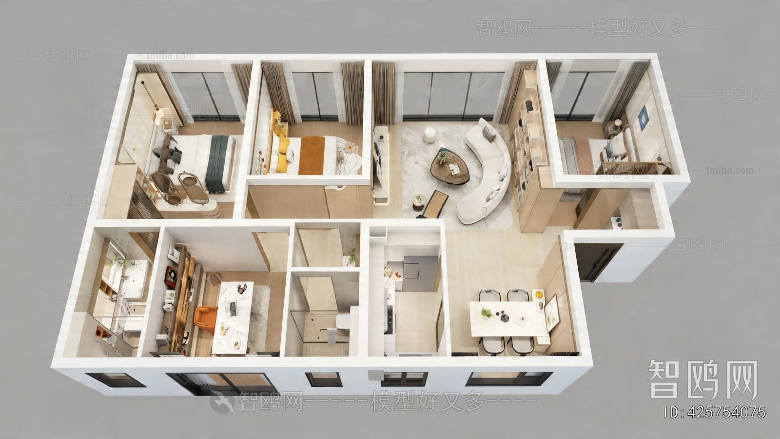 Modern A Bird's-eye View Of Home Decoration