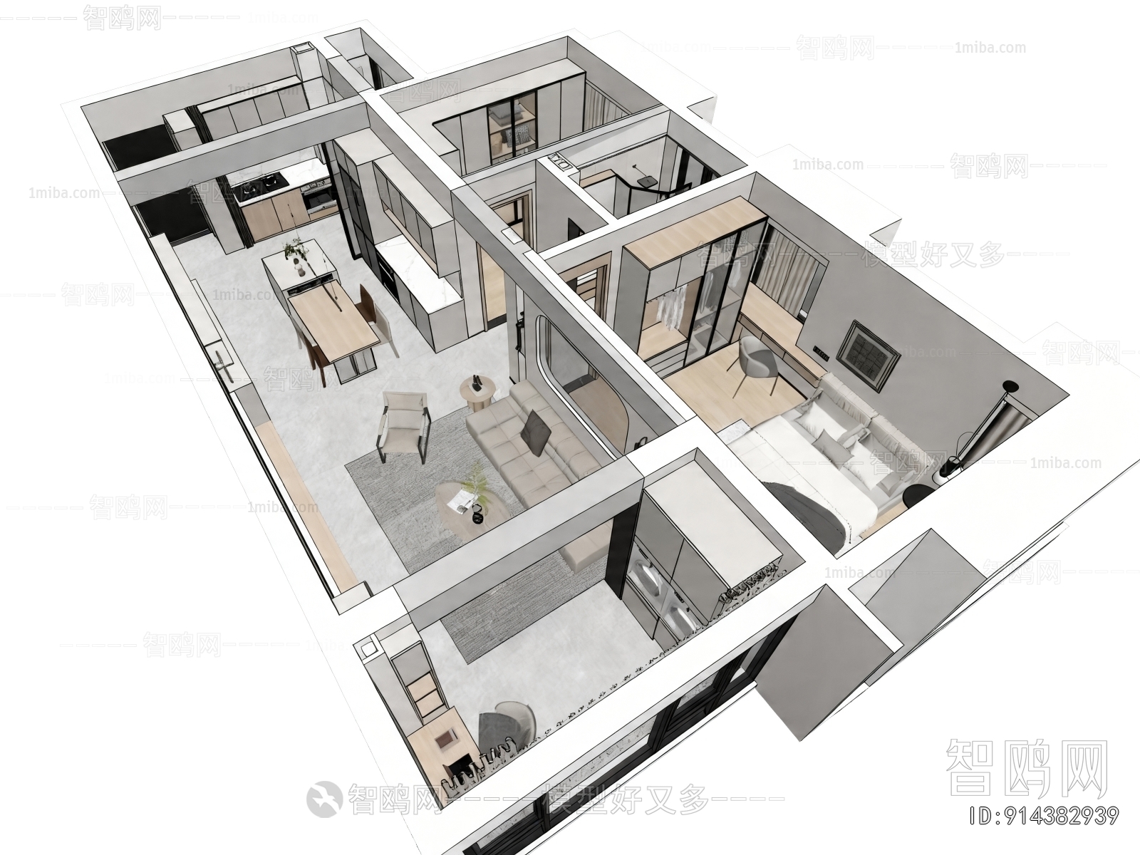 Modern A Bird's-eye View Of Home Decoration