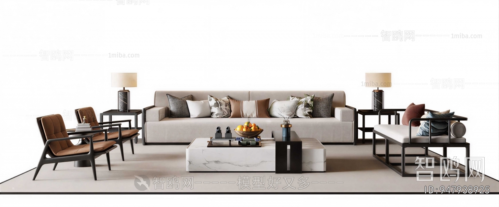 New Chinese Style Sofa Combination