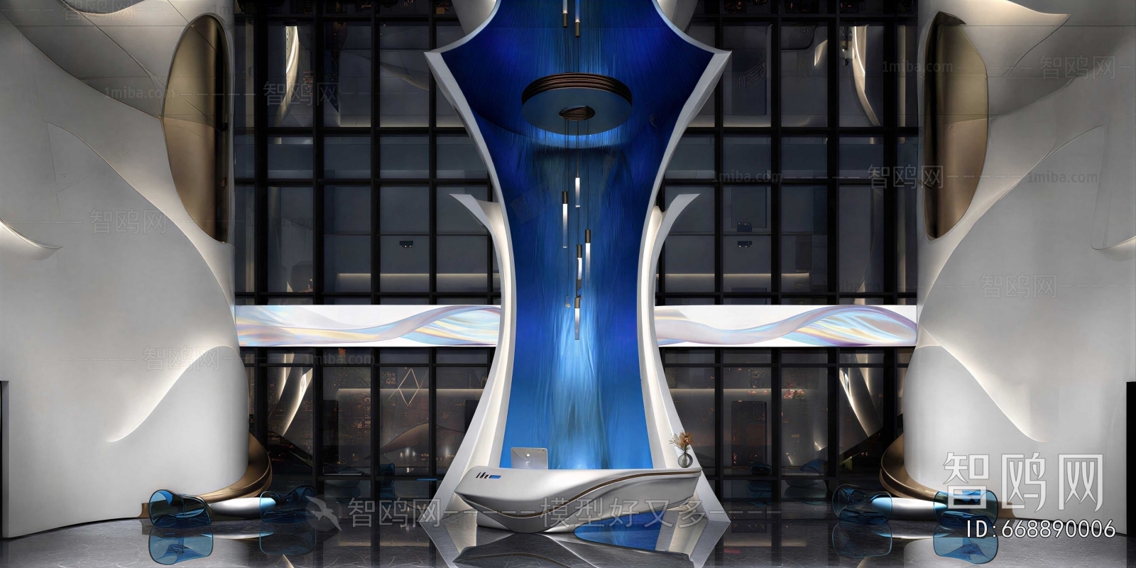 Modern Office Reception Desk