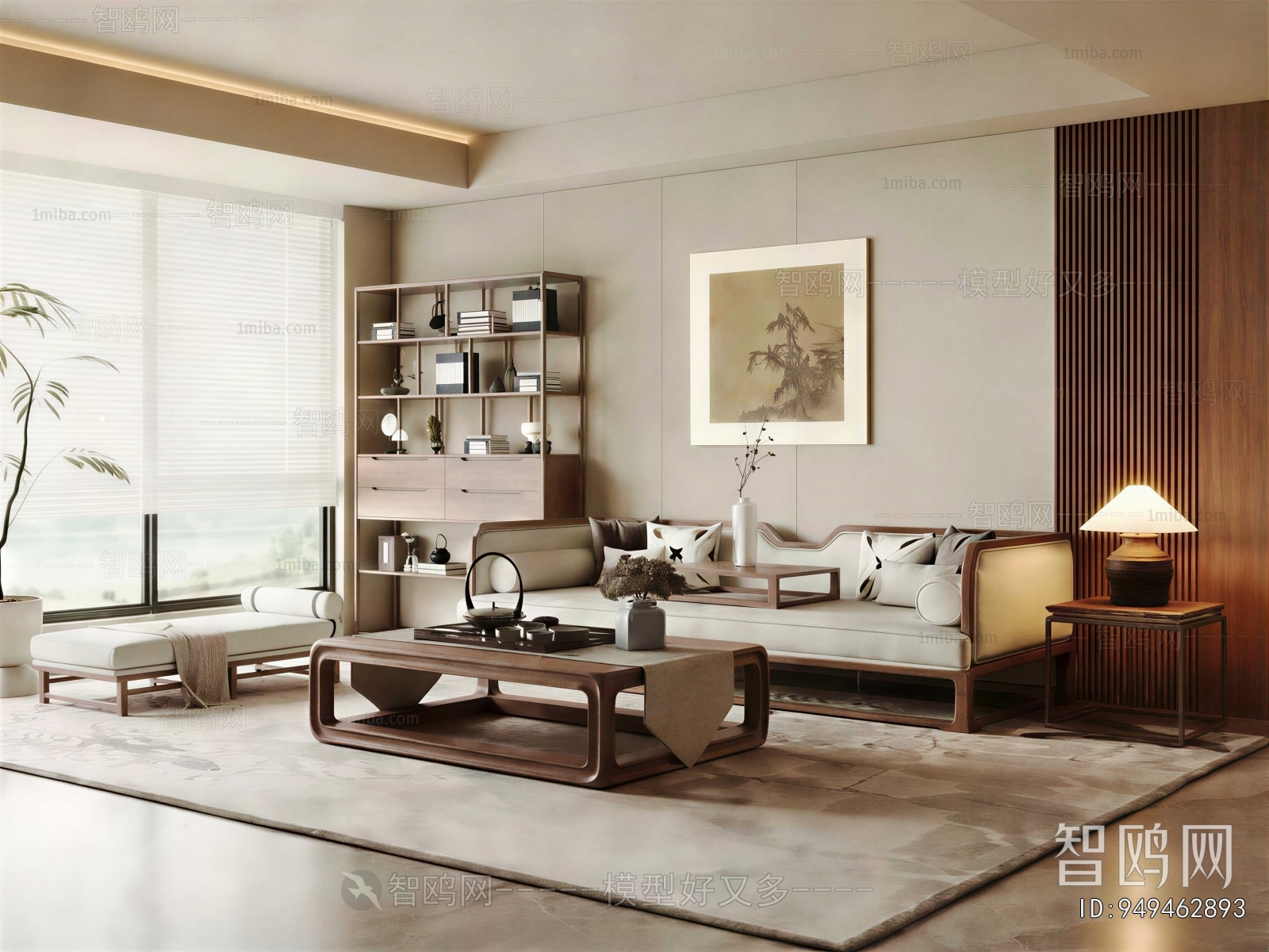 New Chinese Style A Living Room