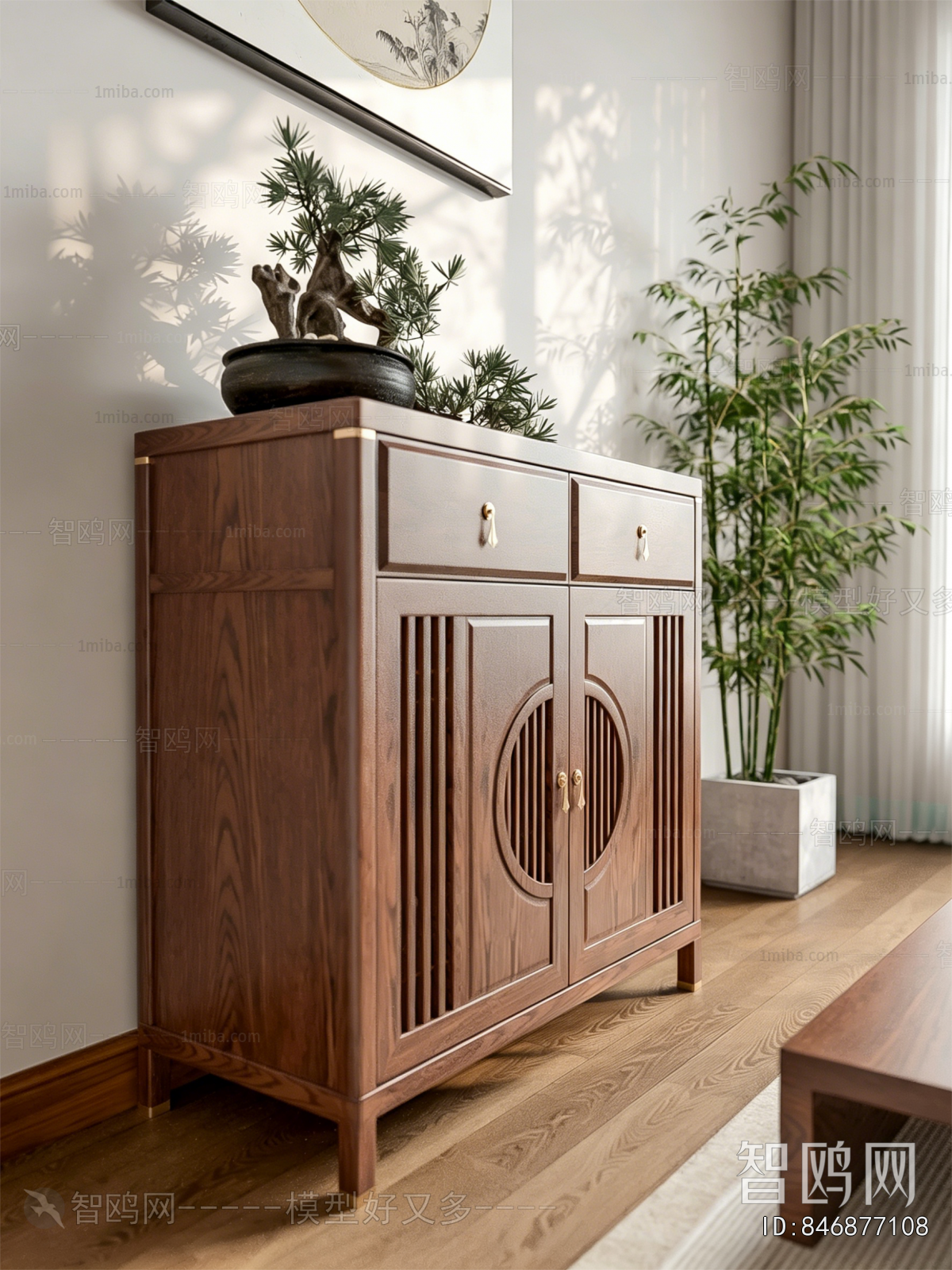 New Chinese Style Side Cabinet