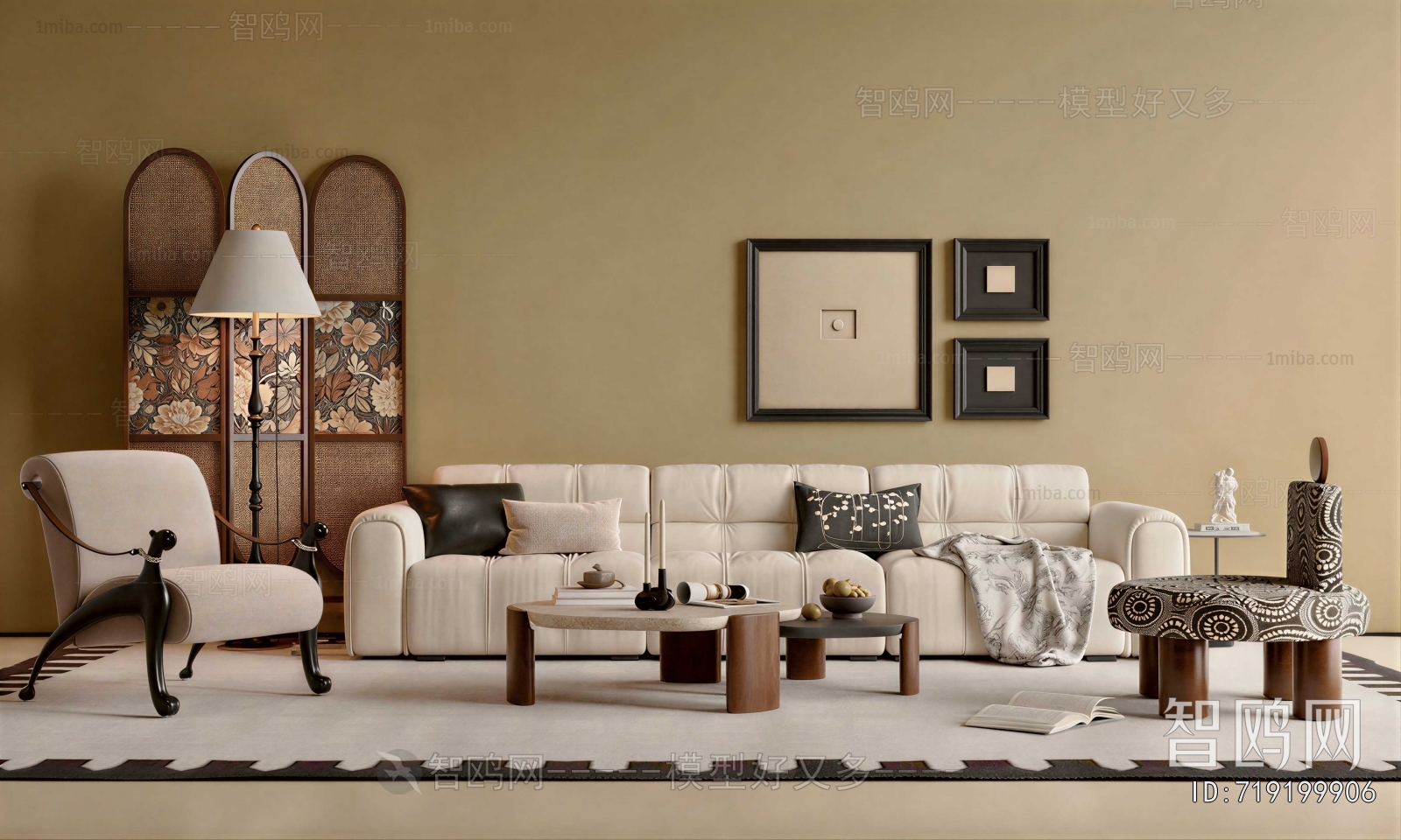 Modern Three-seat Sofa