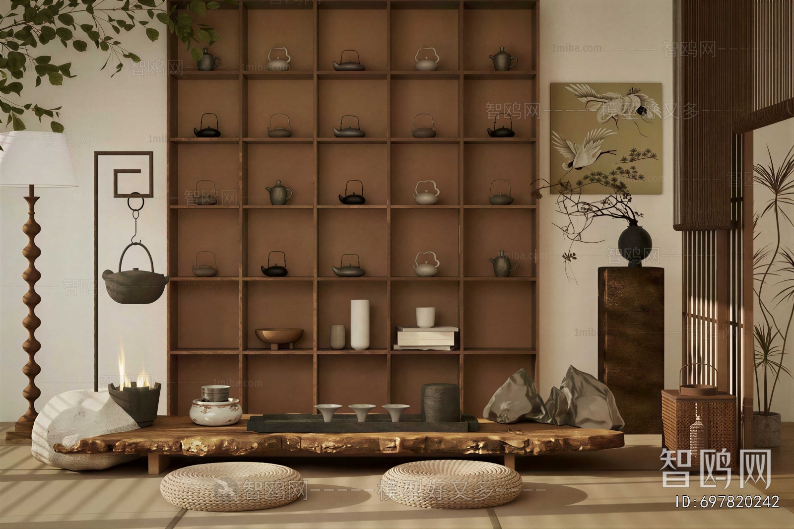 New Chinese Style Decorative Cabinet