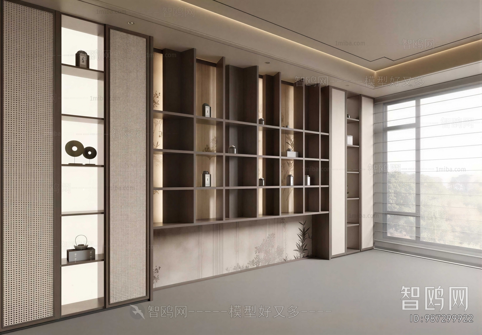 New Chinese Style Decorative Cabinet