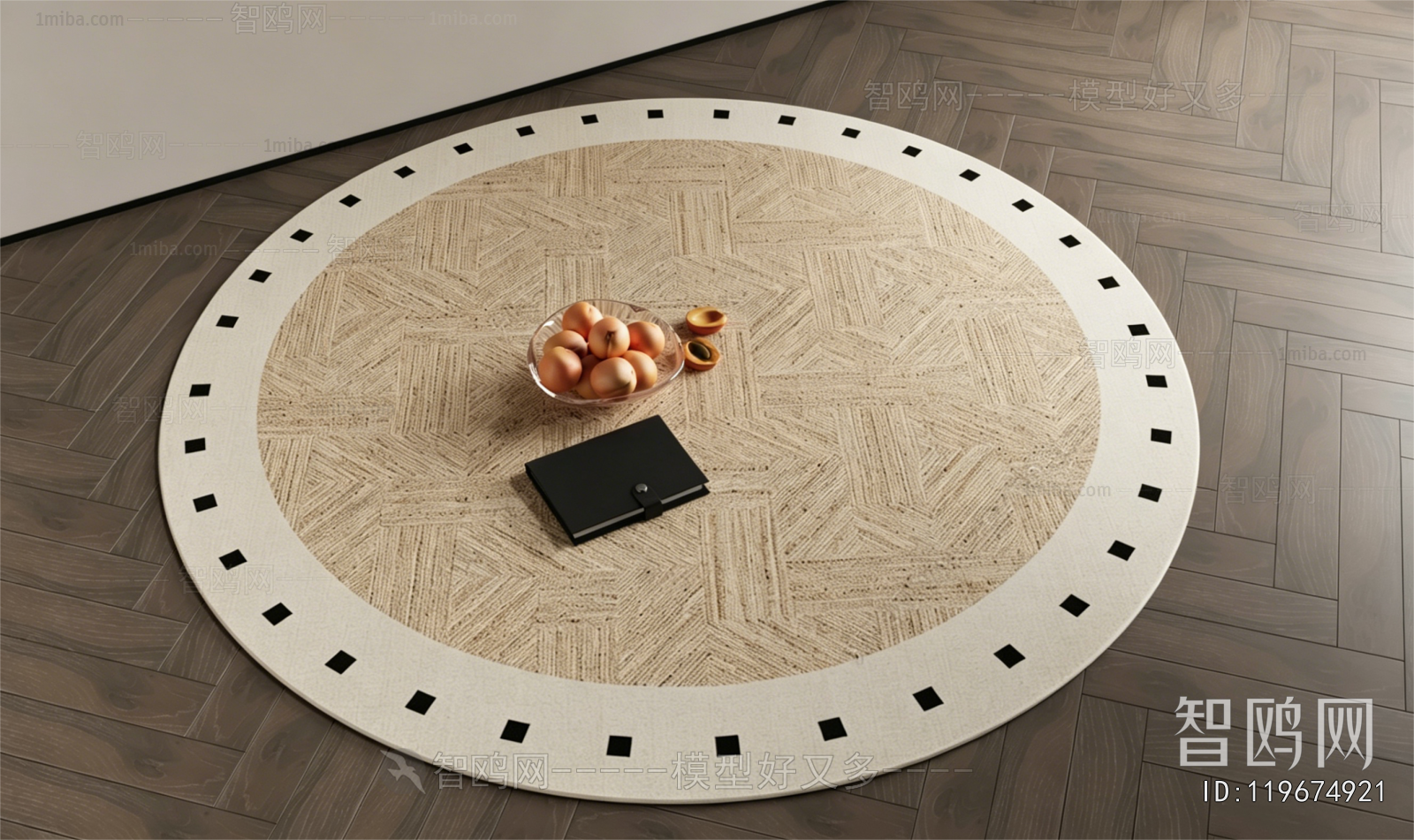 French Style Circular Carpet