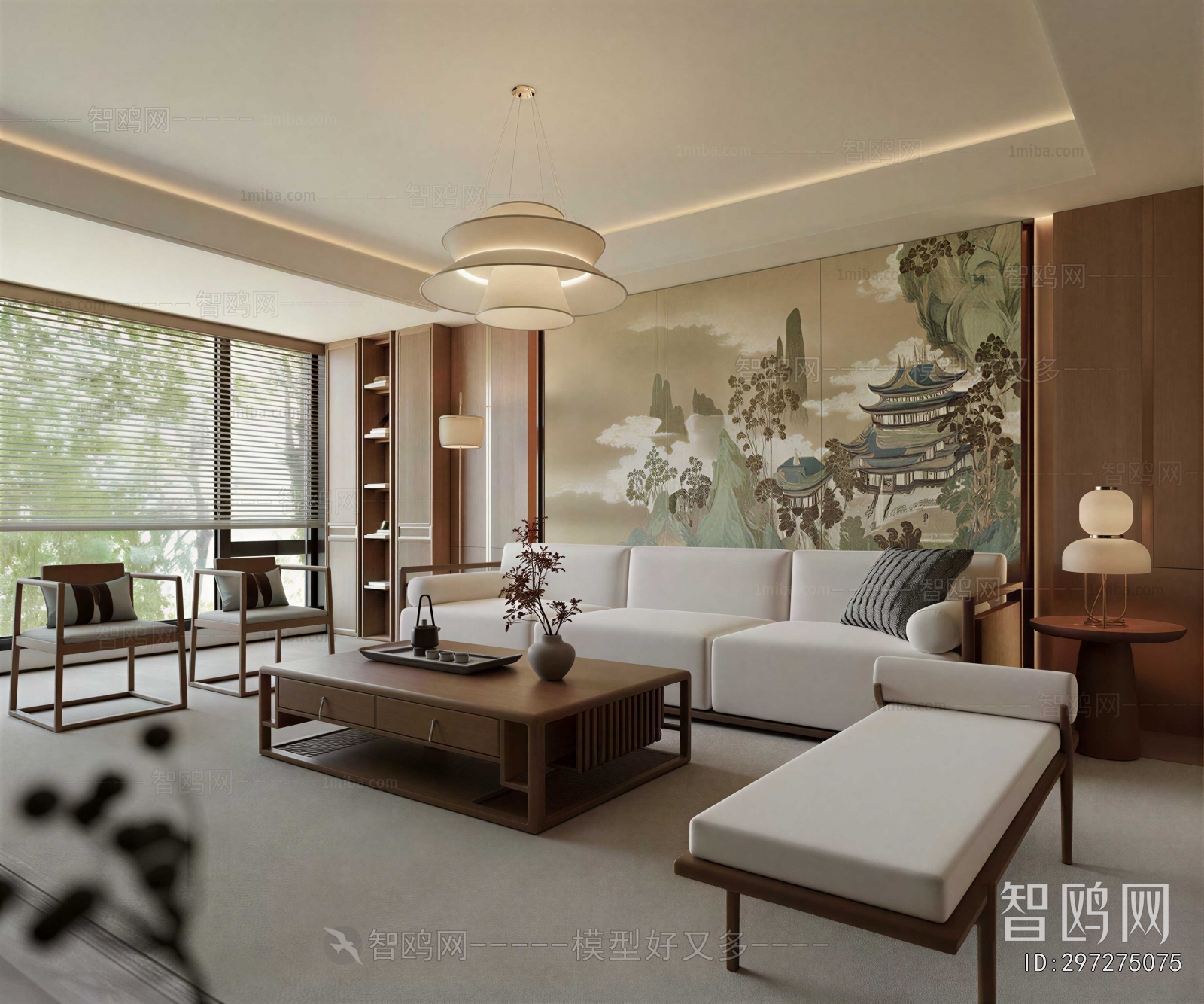 New Chinese Style A Living Room