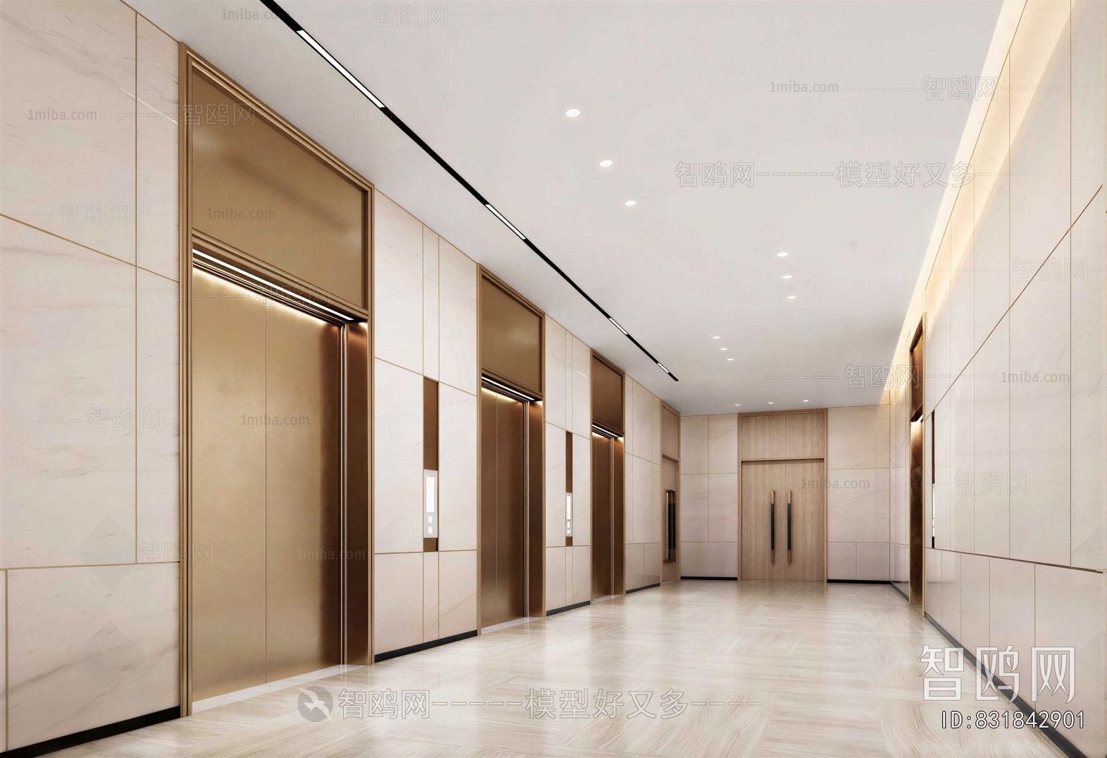 Modern Office Elevator Hall