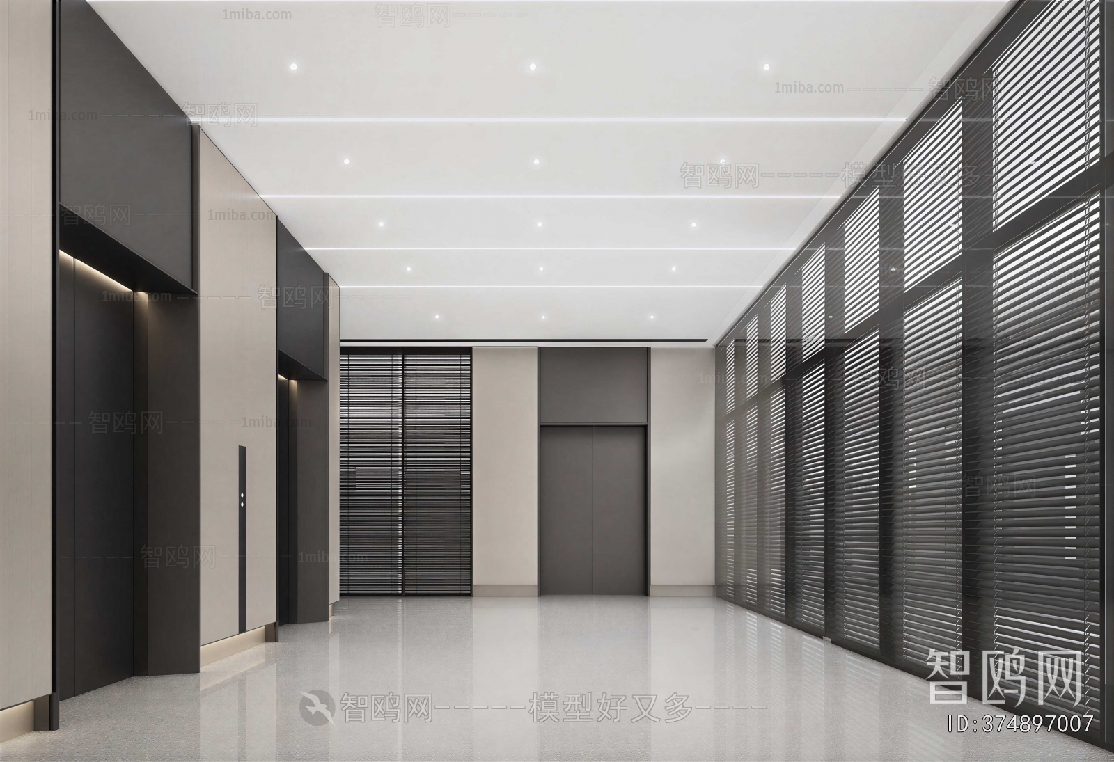 Modern Office Elevator Hall