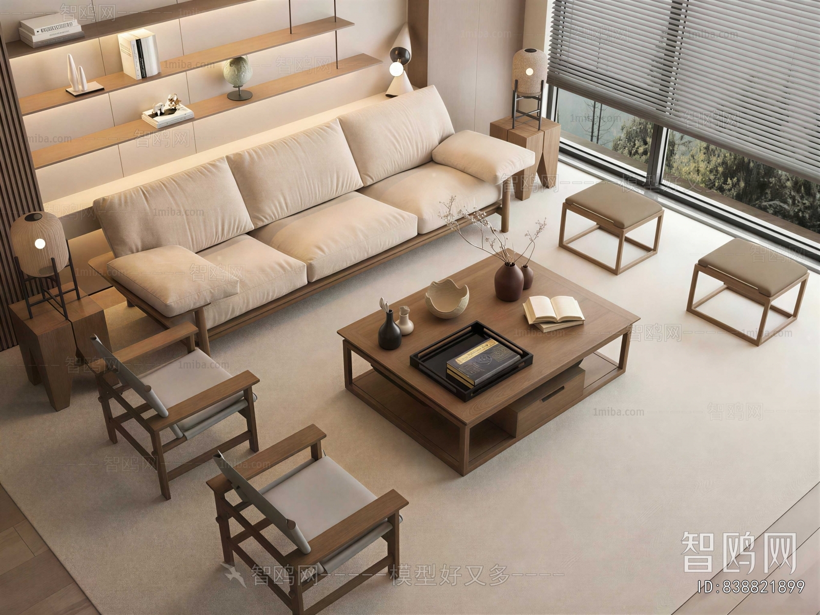 New Chinese Style Sofa Combination