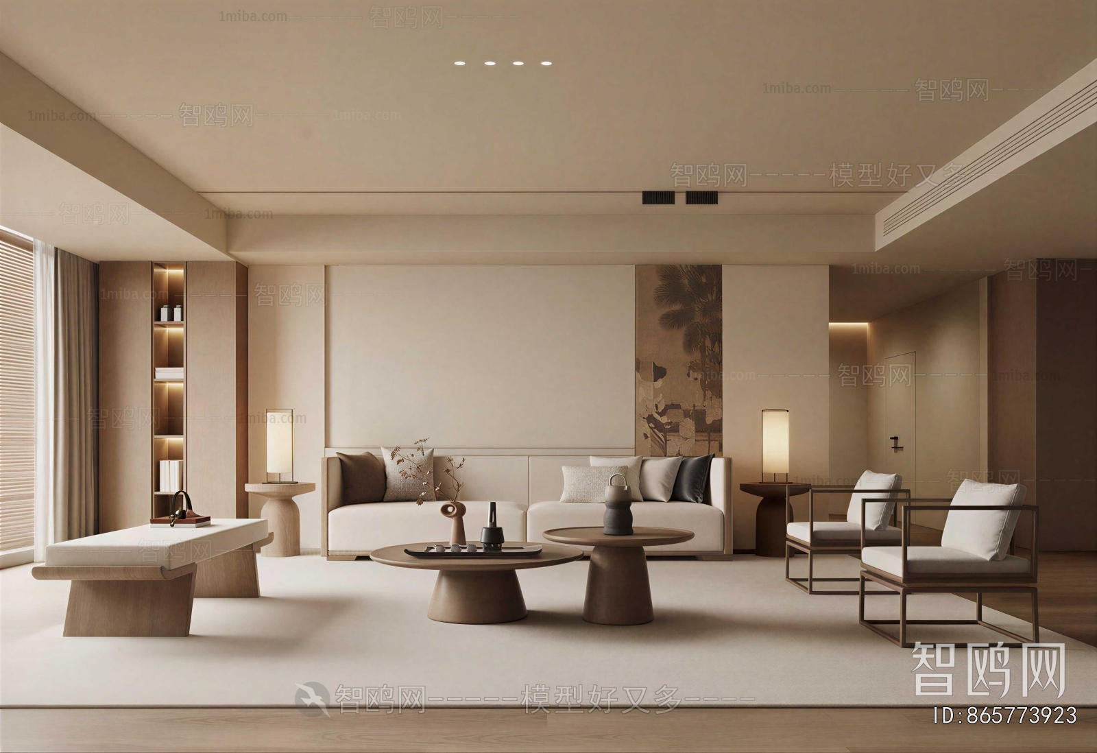 New Chinese Style A Living Room