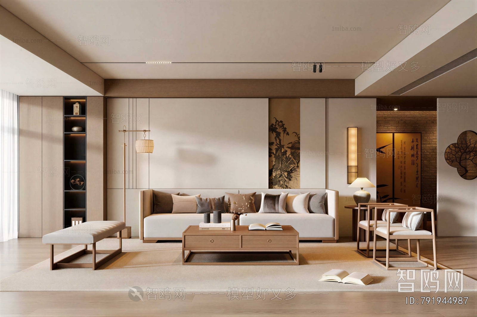 New Chinese Style A Living Room