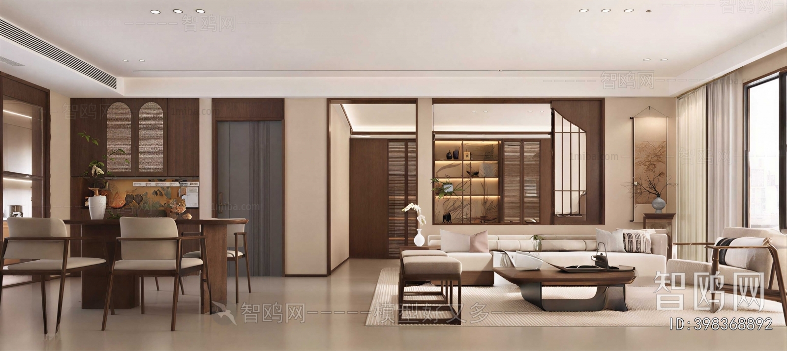 New Chinese Style A Living Room
